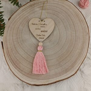 Serduszko personalizowane z chwostem dla Babci i Dziadka