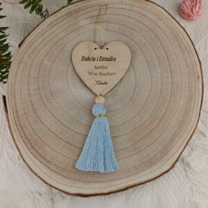 Serduszko personalizowane z chwostem dla Babci i Dziadka